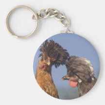 Two Polish Hens Key Chain
