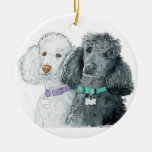 Two Poodles Christmas Tree Ornament