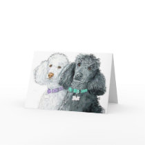 Two Poodles Greeting Cards by mozache Two Poodles Greeting Cards