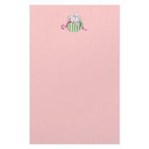 Two Poodles in a Hatbox Retro Art Print Stationery
