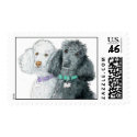 Two Poodles Postage Stamps stamp