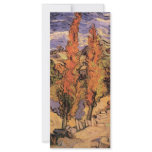 Two Poplars on a Road Through Hills by van Gogh Custom Rack Card