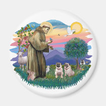 Two Pugs (fawn) magnets