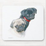 Two Pugs Mouse Pad