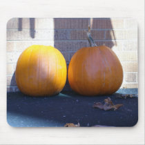 Two Pumkins on a door step mousepads