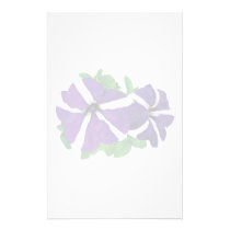 Two Purple and White Petunias stationery