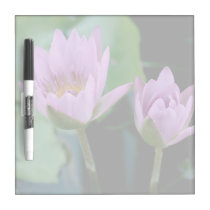 two purple water lilies dry erase boards