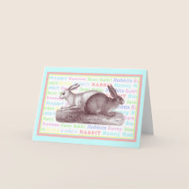 Two Rabbits Card - For Rabbit Lovers