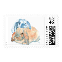 Two Rabbits Postage Stamps stamp