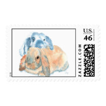 Two Rabbits Postage Stamps by mozache Two Rabbits Postage Stamps