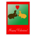 Two Rabbits Valentine Card