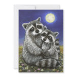 Two raccoons madly in love custom announcement