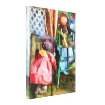 Two Rag Dolls at Flea Market Gallery Wrapped Canvas