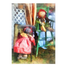 Two Rag Dolls at Flea Market Invites