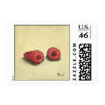 two raspberries stamp
