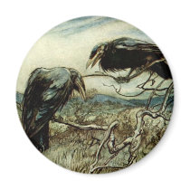 Two Ravens magnets by mosswood Two Ravens magnets