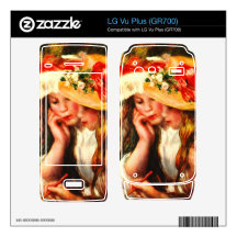 Two reading girls in a garden by Pierre Renoir Skin For The LG Vu Plus