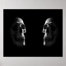 Two real smiling skulls poster