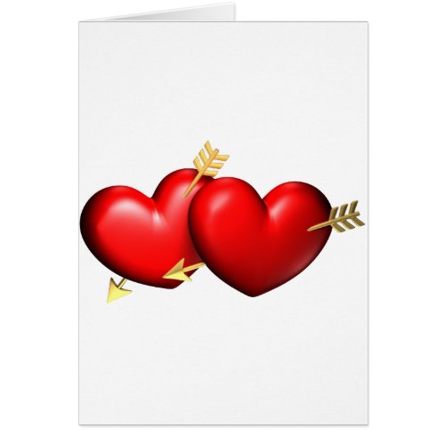coloring pages of hearts with arrows. Two red and chubby hearts with