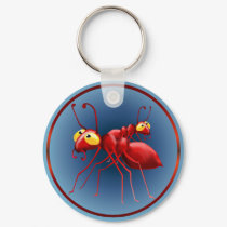 Two Red Ants Keychain by Lotacats Two Red Ants Keychain