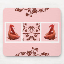Two Red Bettas Filmstrip Mousepads