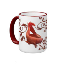 Two Red Bettas mugs
