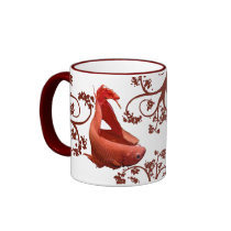 Two Red Bettas Coffee Mugs