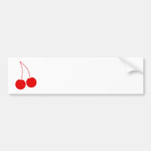 Two Red Cherries. Bumper Stickers