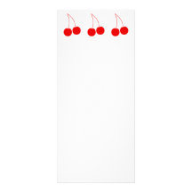 Two Red Cherries. Custom Rack Card