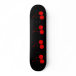 Two Red Cherries on Black. Skateboard Deck