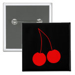 Two Red Cherries. Pinback Button