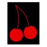 Two Red Cherries. Post Card