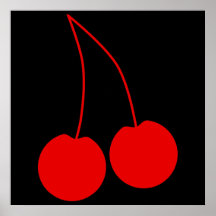 Two Red Cherries. Posters