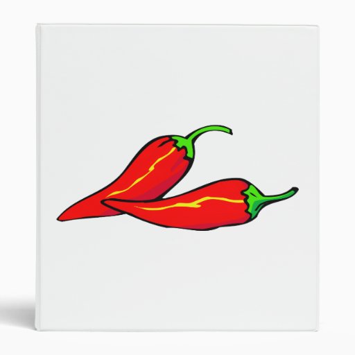 Two Red Chili Peppers on Side Binder