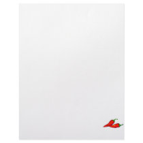 Two Red Chili Peppers on Side Letterhead