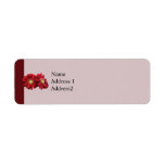 Two Red Daisies Save the Date Return Address Label