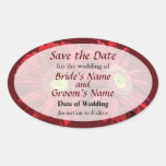 Two Red Daisies Save the Date Sticker