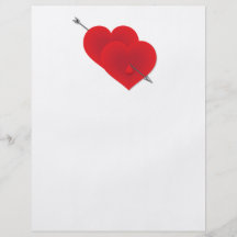 Two red hearts flyers