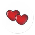 Two Red Hearts stickers