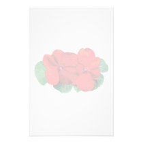 Two Red Impatiens stationery