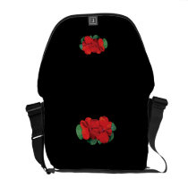 Two Red Impatiens messenger bags