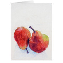 Two Red Pears Card