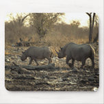 Two rhinos mousepads