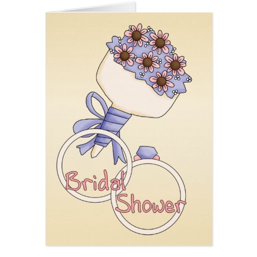 Two Rings Bridal Shower Card