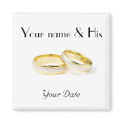 Two Rings Wedding Magnet magnet