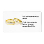 Two Rings Wedding Sticker Personalized Shipping Labels