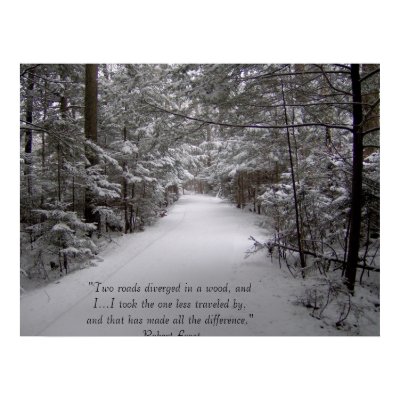 Two roads diverged in a wood posters by AliciaMaePrints