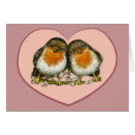 Two robins card