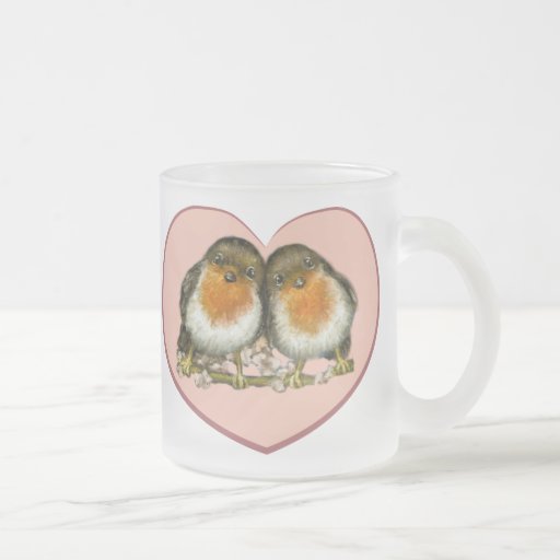 Two robins coffee mugs