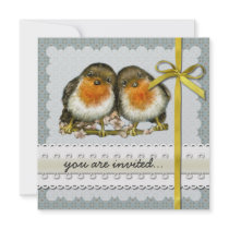 two robins personalized invitations